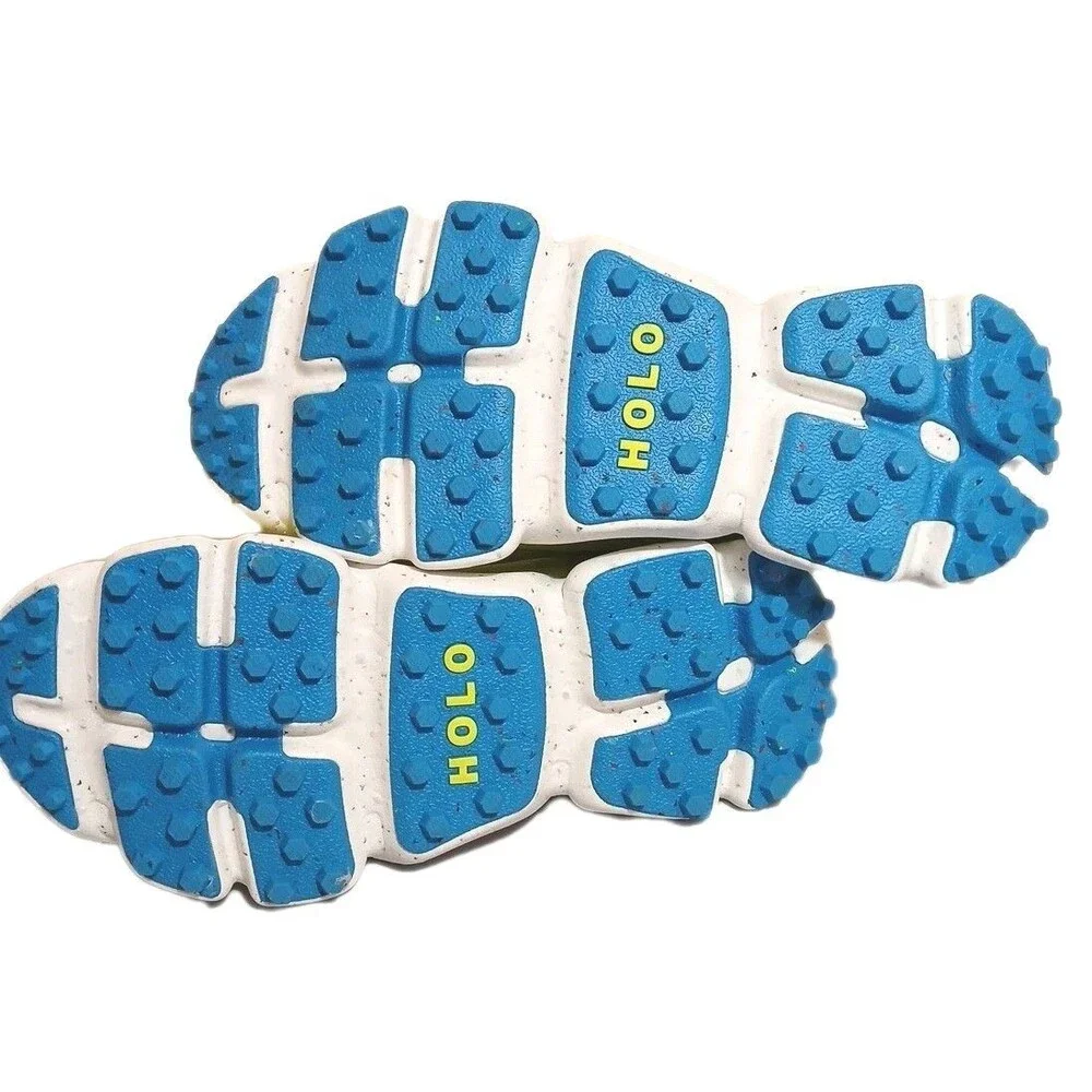HOLO Women Nephelae Running Shoe Blue Lime Green Recycled Mesh HW511017 Size 10